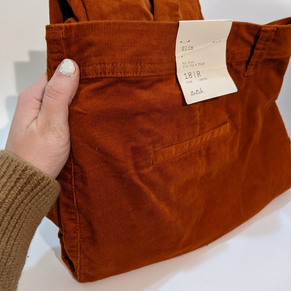 🔥 Burnt Orange Courderoy Pants Courds Retro Boho